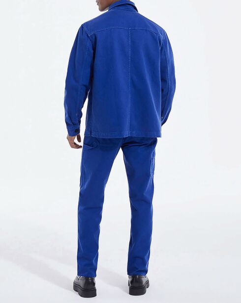 Pantalon en Coton avec détails bleu