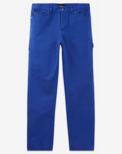 Pantalon en Coton avec détails bleu