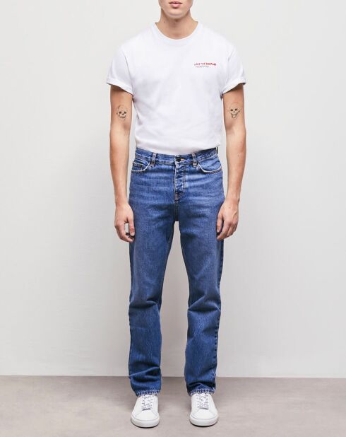 Jean Straight delavé bleu denim