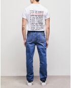 Jean Straight delavé bleu denim