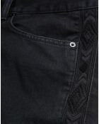 Jean Straight delavé avec broderie noir délavé