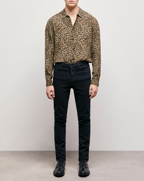 Jean Slim délavé noir délavé