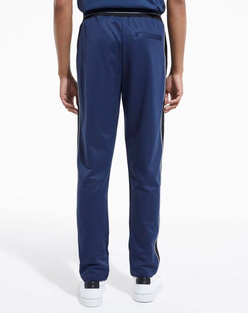 Jogging avec bandes cotés contrastées et piping Soie marine