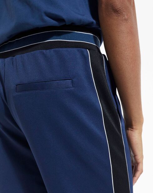 Jogging avec bandes cotés contrastées et piping Soie marine