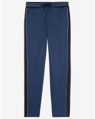 Jogging avec bandes cotés contrastées et piping Soie marine