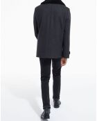 Manteau en Laine Mélangée TK gris foncé
