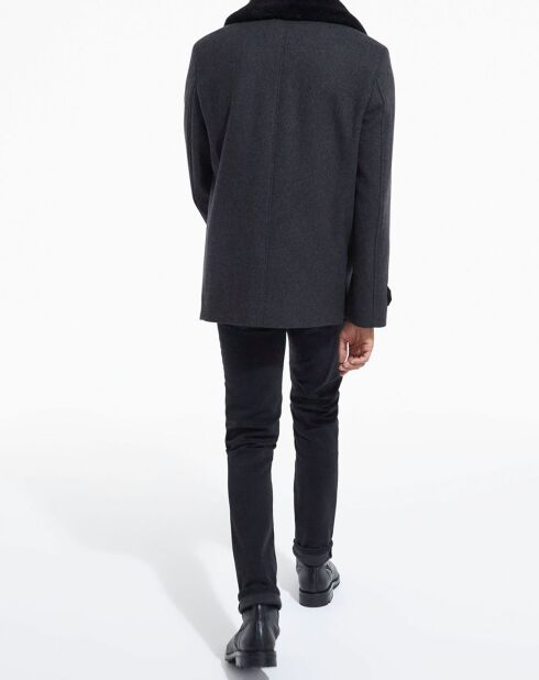 Manteau en Laine Mélangée TK gris foncé