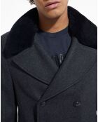 Manteau en Laine Mélangée TK gris foncé