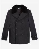 Manteau en Laine Mélangée TK gris foncé