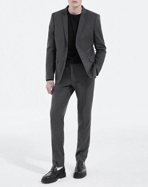 Pantalon 100% Laine Classique gris foncé