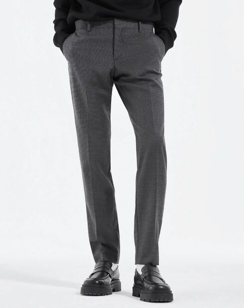 Klassische dunkelgraue Hose aus 100% Wolle