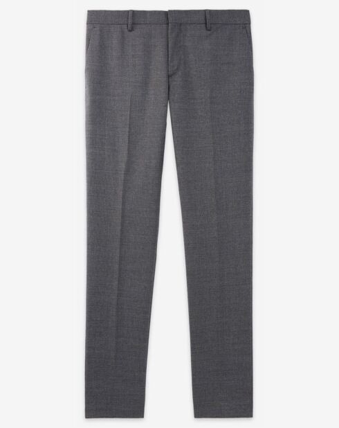 Pantalon 100% Laine Classique gris foncé