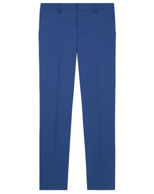 Pantaloni da abito blu 100% Wool Fit