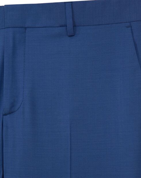 Pantaloni da abito blu 100% Wool Fit