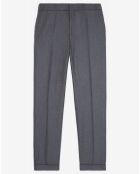Pantalon de Costume 100% Laine ceinture élastiquée gris