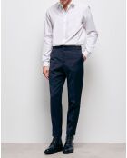 Pantalon de Costume 100% Laine Mia marine/blanc