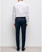 Pantalon de Costume 100% Laine Mia marine/blanc