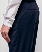 Pantalon de Costume 100% Laine Mia marine/blanc