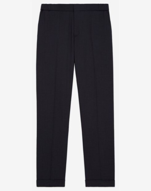 Pantalon de Costume 100% Laine Mia marine/blanc