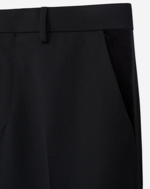Schwarze Anzughose aus Wollmischung