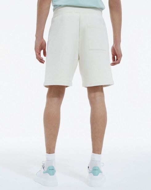 Ecrufarbene Shorts mit Logo