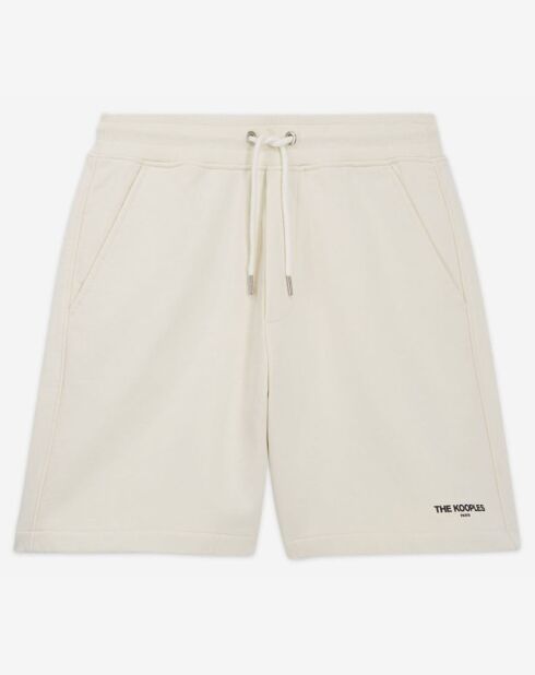 Ecrufarbene Shorts mit Logo
