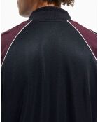 Sweat zippé avec manches raglan bordeaux
