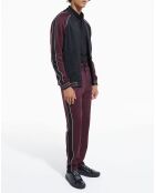 Sweat zippé avec manches raglan bordeaux