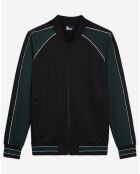 Sweat zippé avec manches raglan vert bouteille