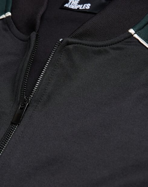 Sweat zippé avec manches raglan vert bouteille