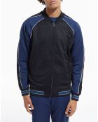 Sweat zippé avec manches raglan marine