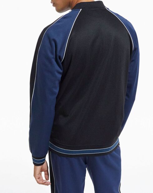 Sweat zippé avec manches raglan marine