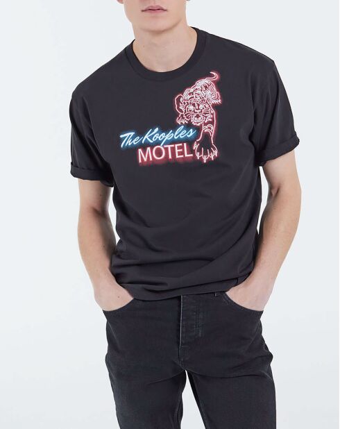 T-Shirt manches courtes print noir