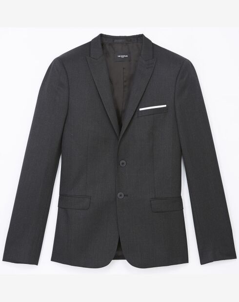 Per Outlet Graue Anzugjacke aus Wollmischung