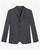 Veste de Costume 100% Laine Molle grise