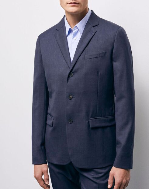 Veste de Costume 100% Laine Molle marine