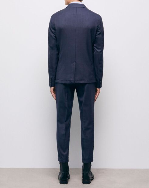 Veste de Costume 100% Laine Molle marine