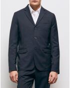 Veste de Costume 100% Laine Molle marine/blanc