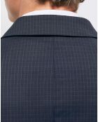 Veste de Costume 100% Laine Molle marine/blanc