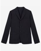 Veste de Costume 100% Laine Molle marine/blanc