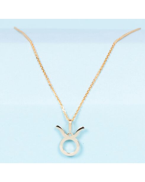 Pendentif astrologique Taureau or jaune