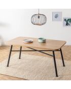 Table à manger Nala naturelle - 160x90x75 cm