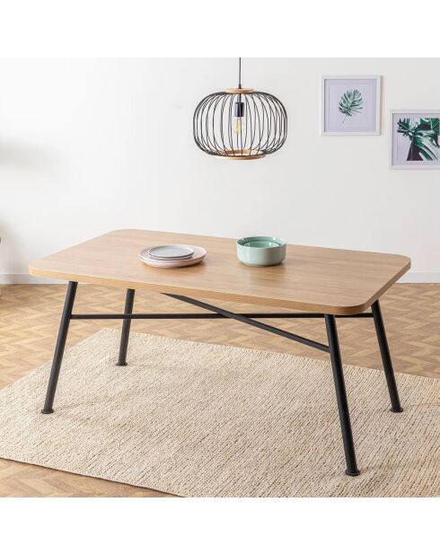 Table à manger Nala naturelle - 160x90x75 cm