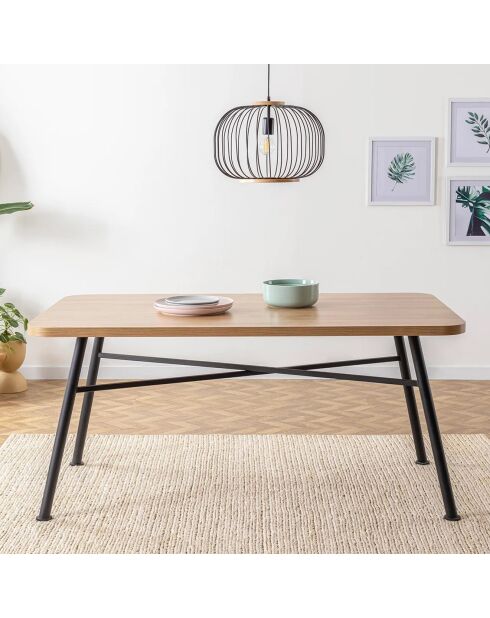 Table à manger Nala naturelle - 160x90x75 cm