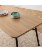 Table à manger Nala naturelle - 160x90x75 cm