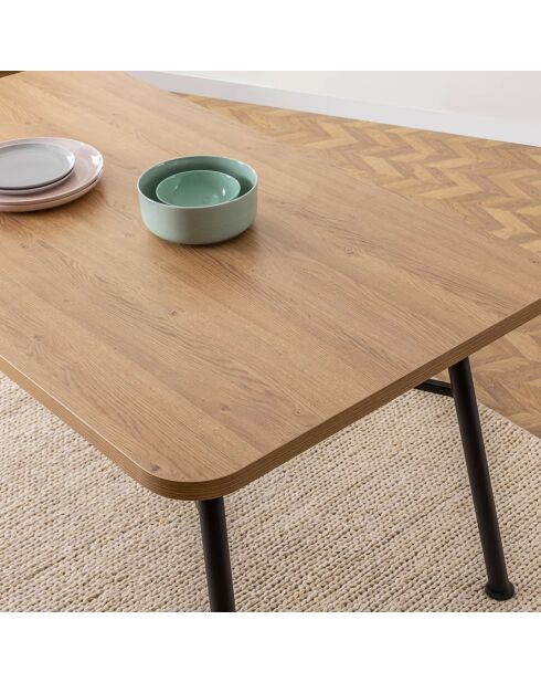 Table à manger Nala naturelle - 160x90x75 cm