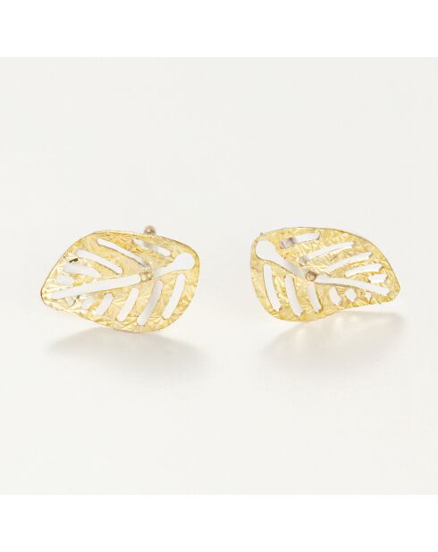 Boucles d'oreilles Sous le vent or jaune