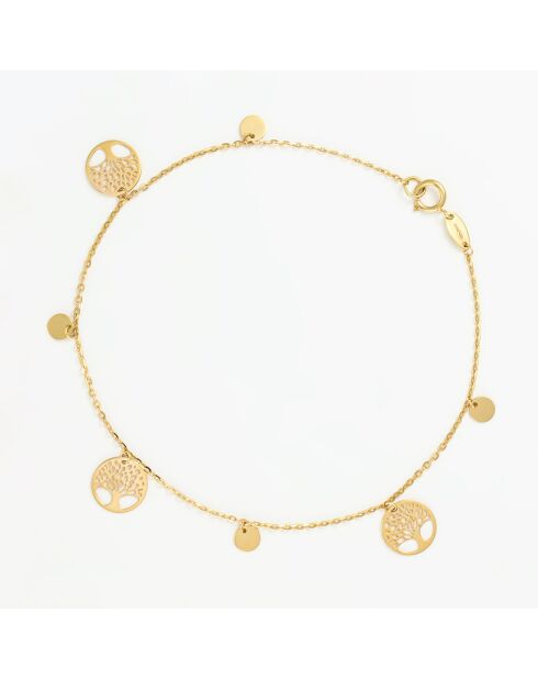 Tree Of Life Armband Gelbgold