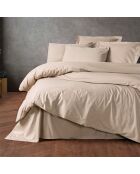 Parure housse de couette Plain beige