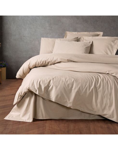 Parure housse de couette Plain beige